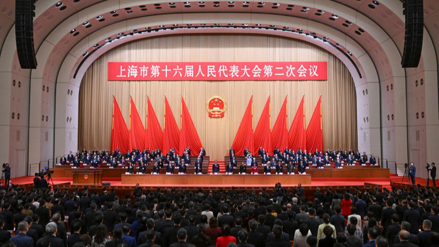 昨天，上海市十六屆人大二次會議在世博中心開幕。.jpeg