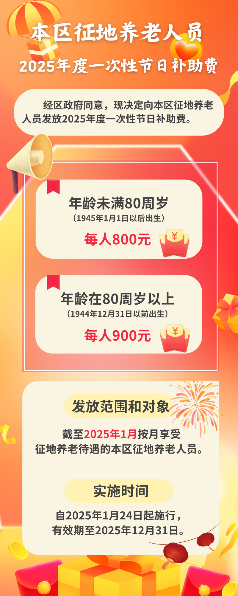 關于對本區(qū)征地養(yǎng)老人員發(fā)放2025年度一次性節(jié)日補助費的通知.png